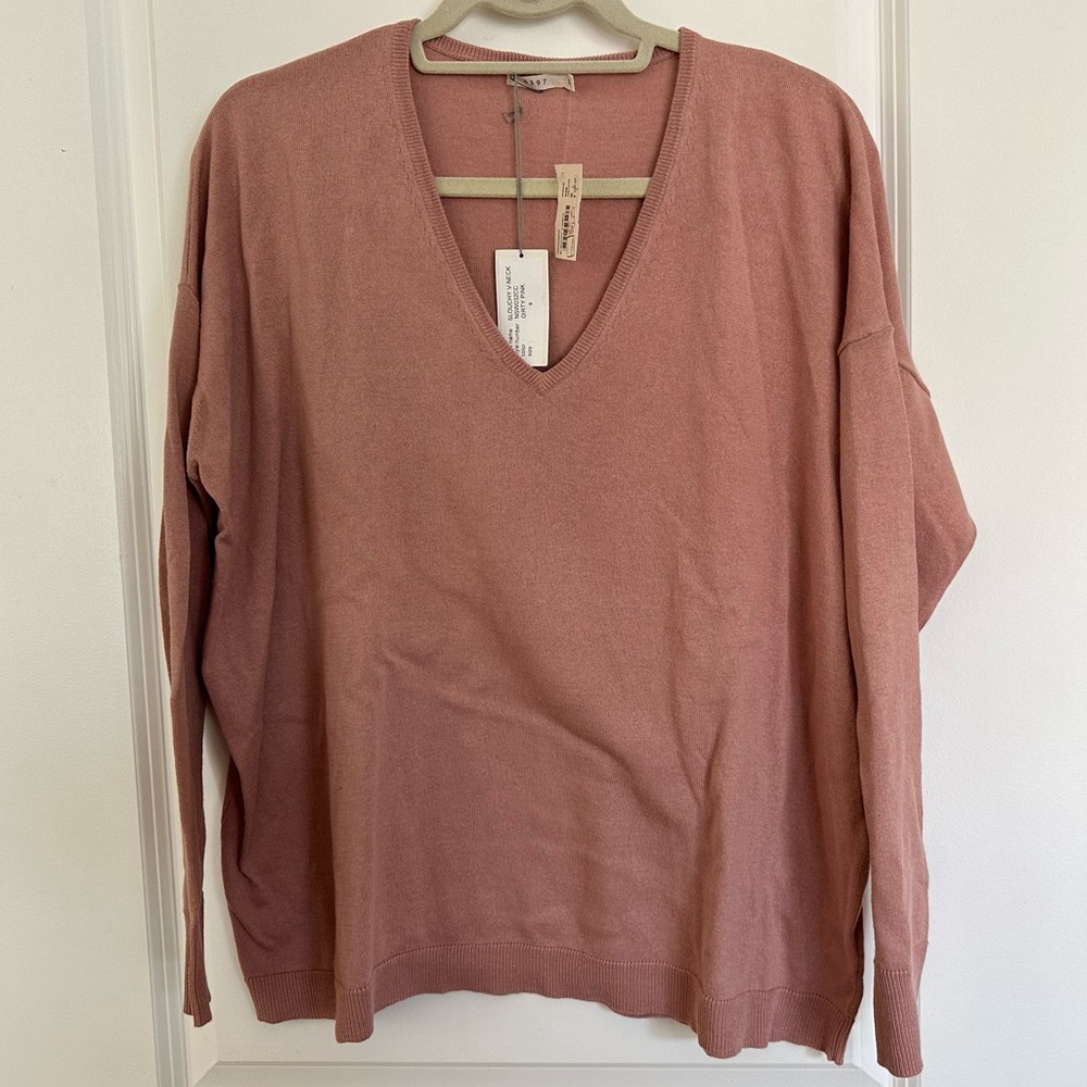 Slouchy v neck sweater